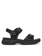 Sandały damskie - Rieker Sandały 66680-00 Czarny - miniaturka - grafika 1