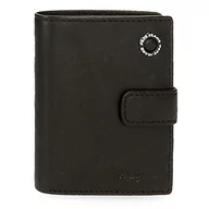 Portfele - Pepe Jeans Badge pionowy portfel z zapięciem na kliknięcie, unikalny, Czarny, única, Portfel pionowy z zamknięciem kliknięcia - miniaturka - grafika 1