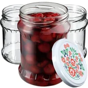 Pojemniki kuchenne - Słoiki Kisko 500ml 8 szt. 82mm + wieczka "Folklor" - miniaturka - grafika 1