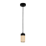 Lampy sufitowe - Britop Drewniana LAMPA wisząca ANNICK 1419104 loftowa OPRAWA zwis tuba - miniaturka - grafika 1