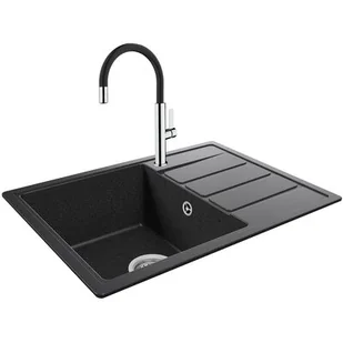Zlewozmywak TEKA Comfor 45 S-TQ 1B 1D Onyx + Bateria Fot 995 - Zlewozmywaki z baterią - miniaturka - grafika 1