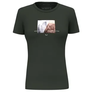 SALEWA Pure Design Dry T-shirt męski, Zielona, XS - Koszulki męskie - miniaturka - grafika 1