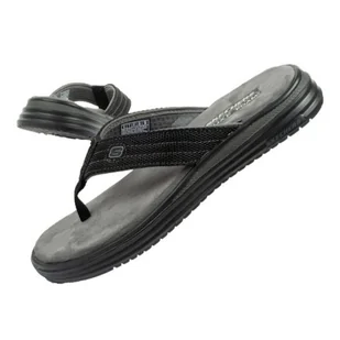 Japonki Skechers Proven M 204577 Blk czarne - Klapki i japonki męskie - miniaturka - grafika 1