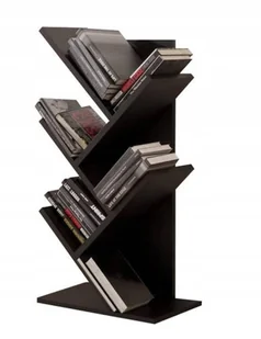 REGAŁ DRZEWKO PÓŁKA NA KSIĄŻKI 5 PÓŁEK NADSTAWKA DEKORACJA ORGANIZER, 65CM - Półki do salonu - miniaturka - grafika 1