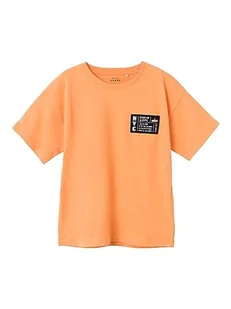 NAME IT Chłopcy NKMVECTOR SS Loose TOP J T-Shirt, Mock Orange, 122/128, Mock Orange, 122-128 - Koszulki i topy damskie - miniaturka - grafika 1