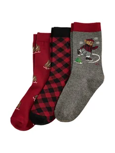 Polo Ralph Lauren Zestaw 3 par wysokich skarpet dziecięcych 447P03265001 Kolorowy - Skarpetki dla dzieci - miniaturka - grafika 1