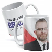 Kubki - Kubek ceramiczny Grzegorz Braun Ma Mój Głos #Braun2025 Konfederacja - miniaturka - grafika 1