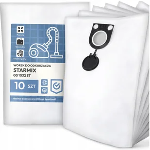 10x Worek do Odkurzacza Starmix Gs 1032 St Syntetyczny Tekstylny Worki G9 - Worki do odkurzaczy - miniaturka - grafika 1