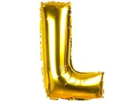Balony i akcesoria - [d0337] Balon foliowy złoty literka L - miniaturka - grafika 1