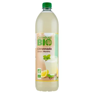 Carrefour Bio Ekologiczny napój z sokiem z cytryny i ekstraktem z mięty 1 l - Soki i napoje niegazowane - miniaturka - grafika 1