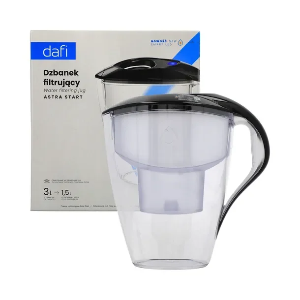 Dzbanek filtrujący Dafi Astra LED 3 l czarny