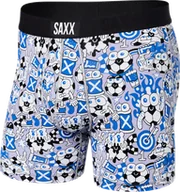 Majtki męskie - Bokserki męskie szybkoschnące SAXX VIBE Boxer Brief piłki- niebieskie - miniaturka - grafika 1