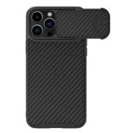 Etui i futerały do telefonów - Nillkin Synthetic Fiber S Case etui iPhone 14 Pro Max z osłoną na aparat czarny - miniaturka - grafika 1