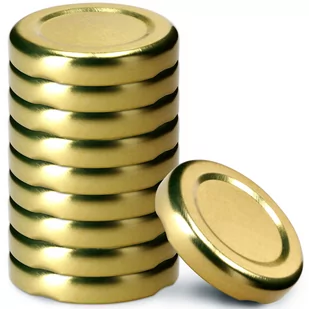 Metalowe wieczka Tranas 33mm złote, 10 szt. - Pojemniki kuchenne - miniaturka - grafika 1