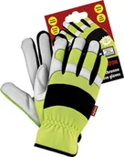 Rękawice robocze - Rękawice ochronne wykonane z wysokiej jakości skóry bydlęcej połączonej 1 para - miniaturka - grafika 1