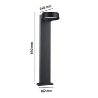 Lampy ogrodowe - Paulmann Capea Grand, antracyt 65 cm aluminium IP44 lampa do projektora - miniaturka - grafika 1