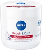 Balsamy i kremy do ciała - NIVEA Repair & Care krem nawilżający i nietłusty do ciała, szybko wchłaniający się balsam z witaminą E i gliceryną, do bardzo suchej i szorstkiej skóry (400 ml) - miniaturka - grafika 1