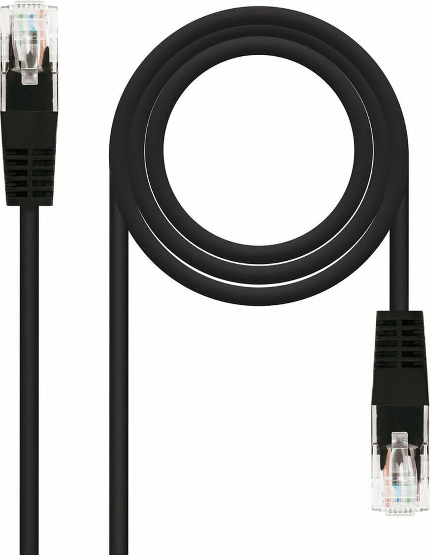 Nanocable Kabel Sieciowy Kat.6 Utp Patch Cord Awg24 Czarny 25 Cm