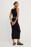 Sukienki - Karl Lagerfeld sukienka kolor czarny maxi dopasowana 245W1332 - miniaturka - grafika 1