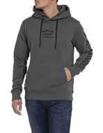 Bluzy męskie - Replay Męska bluza z kapturem, 596 zimny szary, M - miniaturka - grafika 1