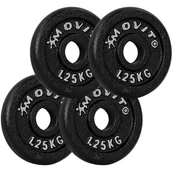 Hantle i ciężarki - Zestaw ciężarków MOVIT 4 x 1250 g, żeliwny - miniaturka - grafika 1
