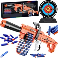 Zabawki militarne - PISTOLET DUŻY KARABIN NA POCISKI STRZAŁKI PIANKOWE Z TARCZAMI MEGA ZESTAW - miniaturka - grafika 1