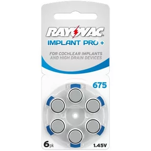 30 x baterie do aparatów słuchowych Rayovac 675 IMPLANT PRO+ - Baterie i akcesoria - miniaturka - grafika 3