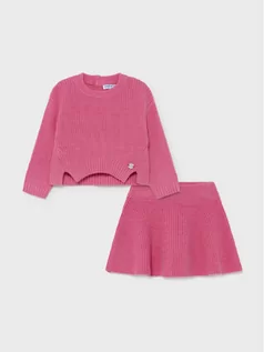 Swetry dla chłopców - Mayoral Komplet bluza i spódniczka 2931 Różowy Regular Fit - grafika 1