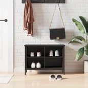 Wieszaki i stojaki - vidaXL Szafka na buty, czarna, 69x35x50 cm, materiał drewnopochodny - miniaturka - grafika 1