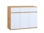 Inne meble do salonu - Komoda Arca 6 3D3S Dąb Wotan / Biel Arktyczna - miniaturka - grafika 1