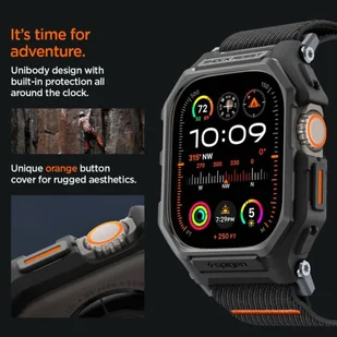 Etui APPLE WATCH ULTRA (49MM) Spigen Lite Fit ”Pro” Matte czarne - Smartwatch - miniaturka - grafika 14