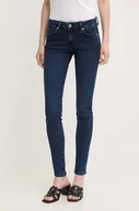Spodnie damskie - Pepe Jeans jeansy SKINNY JEANS LW damskie kolor granatowy PL204583CU2 - miniaturka - grafika 1