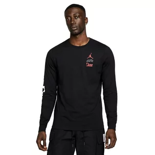 Koszulki męskie - Koszulka Air Jordan Flight Team Long-Sleeve Czarna - DH8944-010 - grafika 1