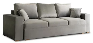 Szara rozkładana sofa z pojemnikiem na pościel - Amira - Sofy i kanapy - miniaturka - grafika 1