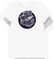 Koszulki i topy damskie - Koszulka damska biała Siła Srebrnego Silnika V8 XL - miniaturka - grafika 1