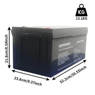 HANIWINNER HD009-12 12.8V 200Ah LiFePO4 Lithium Battery Pack Backup Power, 2560Wh Energy, 2000 Cycles, Built-in BMS - Baterie do zasilaczy awaryjnych UPS - miniaturka - grafika 7