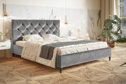 Łóżka - Łóżko tapicerowane do sypialni + stelaż  GLAMOUR LITE 120x200 - miniaturka - grafika 1