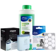 Akcesoria i części do ekspresów do kawy - Zestaw Philips Saeco - Filtr Philips Aquaclean CA6903, Odkamieniacz Aqualogis Verde 500ml, Tabletki Czyszcące Aqualogis Cleaneo 10 szt. - miniaturka - grafika 1