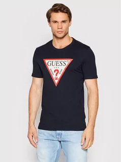 Koszulki męskie - GUESS T-Shirt M2YI71 I3Z11 Granatowy Slim Fit - grafika 1