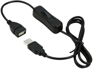 PREMIUMCORD Prodlužovací kabel USB 2.0 s vypínačem, 1m, černá - Kable USB - miniaturka - grafika 1
