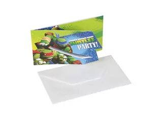 AMSCAN Teenage Mutant Ninja Turtles 6-Invite i kopert RM552472 - Stroje karnawałowe - miniaturka - grafika 1