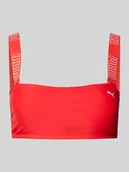 Stroje kąpielowe - Top bikini z nadrukiem z logo - miniaturka - grafika 1