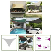 Parasole ogrodowe - The Living Store Żagiel przeciwsłoneczny - jasnoszary - 4x4x5 -8 m - 100% poliester - Żagiel Przeciwsłoneczny - miniaturka - grafika 1