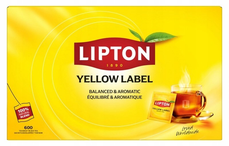 Lipton Herbata czarna ekspresowa Yellow Label 600 kopert 1080 g