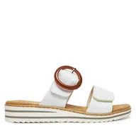 Klapki i japonki damskie - Klapki Rieker V0692-80 Biały - miniaturka - grafika 1