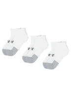 Skarpetki męskie - Under Armour Zestaw 3 par niskich skarpet unisex Heatgear Lo Cut Sock 1346753-100 Biały - miniaturka - grafika 1