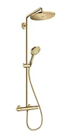 Zestawy prysznicowe - Hansgrohe Croma Select S - Zestaw prysznicowy Showerpipe 280 z termostatem, EcoSmart,  złoty optyczny polerowany 26891990 - miniaturka - grafika 1