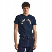 Koszulki męskie - PEPE JEANS KOSZULKA MĘSKA T-SHIRT GRANATOWA r.M - miniaturka - grafika 1