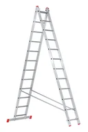 Drabiny - B2B Partner Dwuczęściowa drabina aluminiowa HOBBY, 2x12 szczebli, 5,62 m VEN.2012 - miniaturka - grafika 1