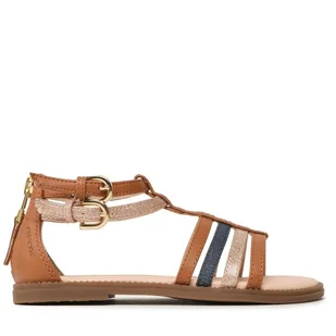Sandały Geox J S.Karly G. D J7235D 0BCKC C6N4B S Brązowy - Buty dla dziewczynek - miniaturka - grafika 1